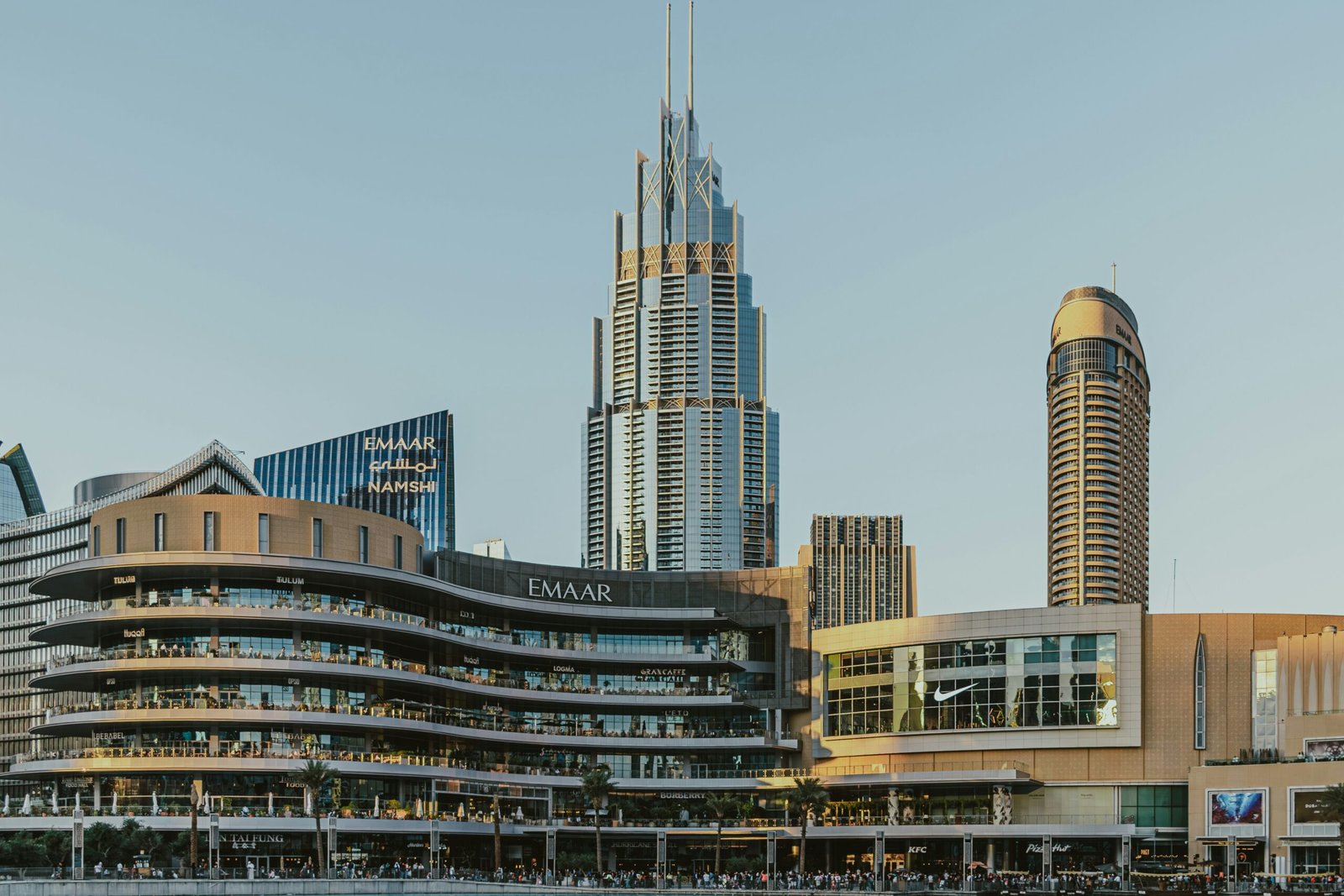 A view of a city from the water